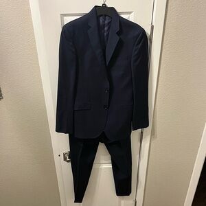 EC Ted Baker London Navy Blue Matching Blazer & Pant Set Jacket-38R Pants-31R